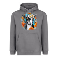 Storm Daisy Goat With Background Heavyweight Hoodie - RanaPortraitStore