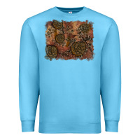 Ocean Blue glitter leopard fall background Premium Sweatshirt - RanaPortraitStore