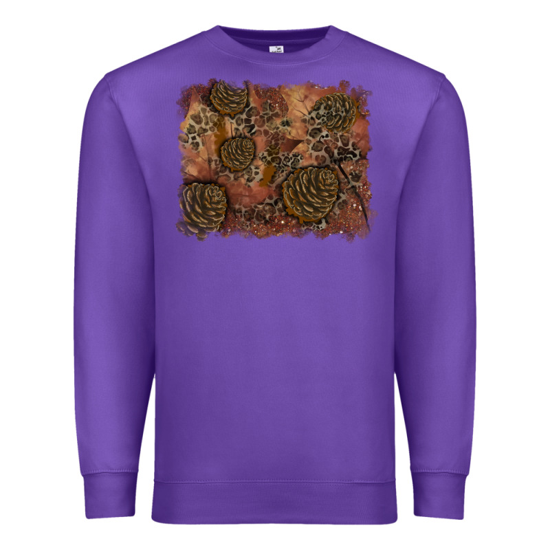 Glitter Leopard Fall Background Premium Sweatshirt by RanaPortraitStore | Teevron