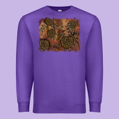 Glitter Leopard Fall Background Premium Sweatshirt Designed By Ranaportraitstore