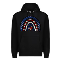 Black USA American Flag Rainbow Premium Hoodie - Jasminsmagicworld