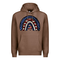 Chestnut USA American Flag Rainbow Premium Hoodie - Jasminsmagicworld