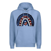 Colony Blue USA American Flag Rainbow Premium Hoodie - Jasminsmagicworld
