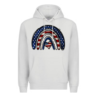 Dove Grey USA American Flag Rainbow Premium Hoodie - Jasminsmagicworld