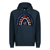 Navy USA American Flag Rainbow Premium Hoodie - Jasminsmagicworld