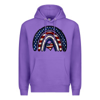 Purple USA American Flag Rainbow Premium Hoodie - Jasminsmagicworld