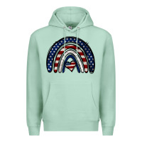 Seafoam USA American Flag Rainbow Premium Hoodie - Jasminsmagicworld