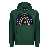 Sports Green USA American Flag Rainbow Premium Hoodie - Jasminsmagicworld