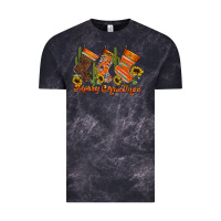 Cloud Black western Christmas Vintage Tee - CowhideDigitalArt