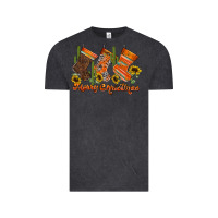 Vintage Black western Christmas Vintage Tee - CowhideDigitalArt