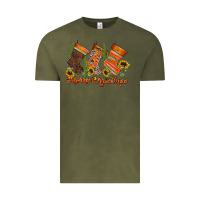 Vintage Olive western Christmas Vintage Tee - CowhideDigitalArt