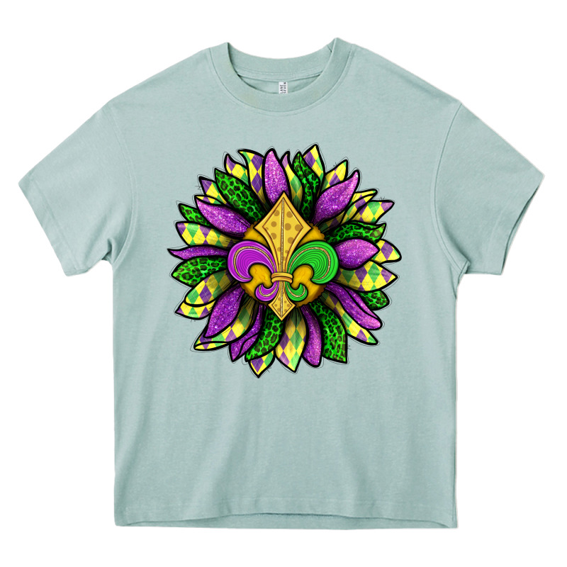Mardi Gras Sunflower Heavy Core Tee by BundleAndBundleShop | Teevron