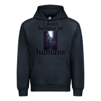 Navy I don't believe i̇n humans Urban Hoodie - Bettercallsaul