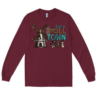 Burgundy just a small town girl Long Sleeve Tee - SublimationCraftShop