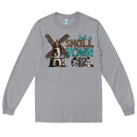 Heather Grey just a small town girl Long Sleeve Tee - SublimationCraftShop