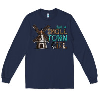 Navy just a small town girl Long Sleeve Tee - SublimationCraftShop
