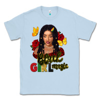 Dusty Blue black girl magic Classic Tee - FaDigitalArtStudio