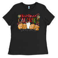 Black christmas calories dont count Ladies Tee - CowhideDigitalArt
