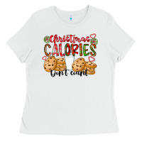 White christmas calories dont count Ladies Tee - CowhideDigitalArt