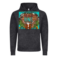 Vintage Black wild one longhorn gemstones cactus and sunflowers Vintage Hoodie - Artiststas