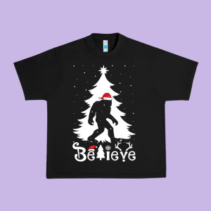 Bigfoot Christmas Shirt Urban Heavy Tee Designed By Designefamous