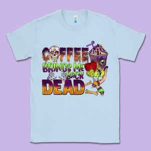 Coffee Brings Me Back Dead Classic Tee Designed By Barkaloodesign