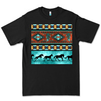 Black native american aztec seamless pattern Premium Tee - BundleAndBundleShop