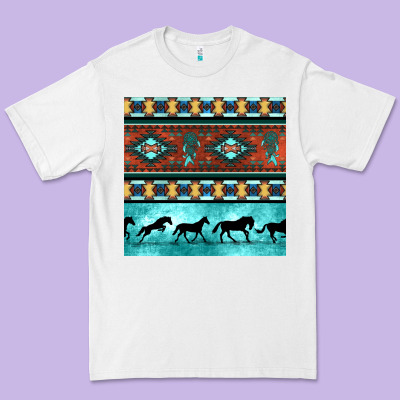 Native American Aztec Seamless Pattern Premium Tee Designed By Bundleandbundleshop