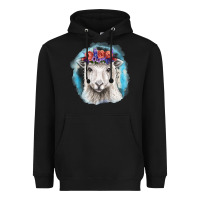 Black Sunflower Sheep With Background Heavyweight Hoodie - RanaPortraitStore