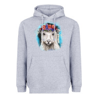 Heather Grey Sunflower Sheep With Background Heavyweight Hoodie - RanaPortraitStore