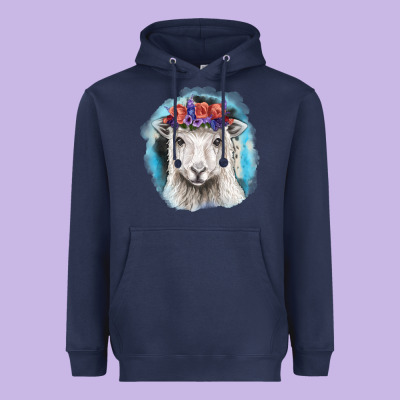Sunflower Sheep With Background Heavyweight Hoodie Designed By Ranaportraitstore