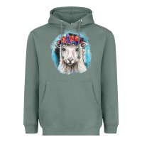 Sage Sunflower Sheep With Background Heavyweight Hoodie - RanaPortraitStore