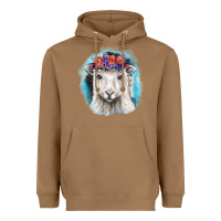 Toasted Coconut Sunflower Sheep With Background Heavyweight Hoodie - RanaPortraitStore