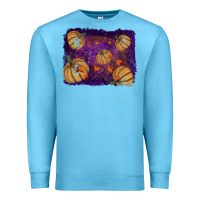 Ocean Blue halloween leaves tool leather backround Premium Sweatshirt - RanaPortraitStore