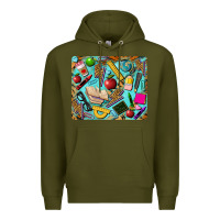 Army Green teacher mousepad Premium Hoodie - BarkalooDesign