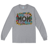 Heather Grey wife mom boss Long Sleeve Tee - SublimationCraftShop