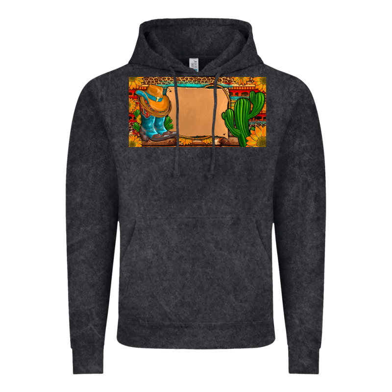 Custom Cowboy Boots Aztec Sunflowers Leopard License Plate Vintage Hoodie by Artiststas | Teevron