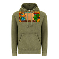 Vintage Olive custom cowboy boots aztec sunflowers leopard license plate Vintage Hoodie - Artiststas