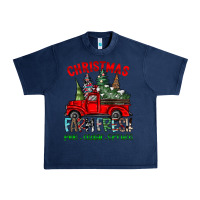 Navy christmas tree farm truck Urban Heavy Tee - CowhideDigitalArt