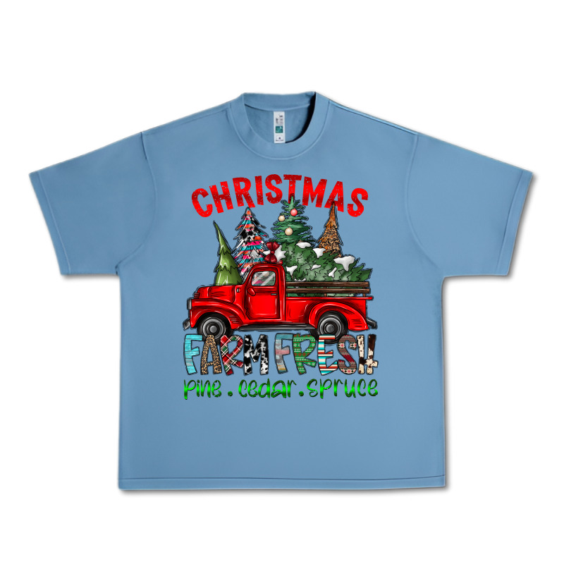 Christmas Tree Farm Truck Urban Heavy Tee by CowhideDigitalArt | Teevron