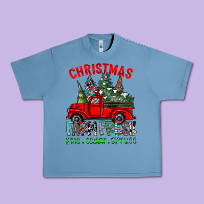 Christmas Tree Farm Truck Urban Heavy Tee Designed By Cowhidedigitalart