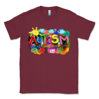 Burgundy Autism accept understand love Classic Tee - FaDigitalArtStudio