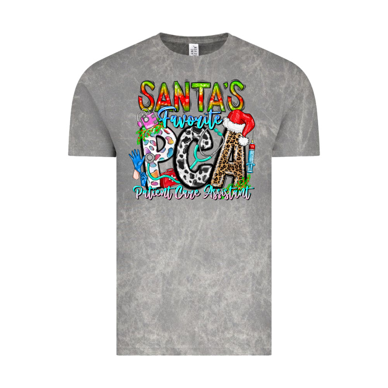 Santas Favorite Pca Patient Care Assistant Vintage Tee by CowhideDigitalArt | Teevron