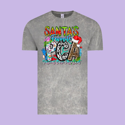 Santas Favorite Pca Patient Care Assistant Vintage Tee Designed By Cowhidedigitalart