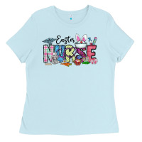 Baby Blue easter nurse Ladies Tee - CowhideDigitalArt