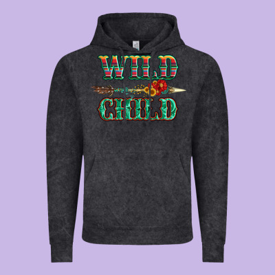Wild Chıld Serape Sunflower And Gemstone With Arrow Vintage Hoodie Designed By Artiststas