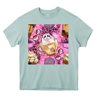 Arona cat coffee cups and paw with leopard and glitter seamless pattern bbs Heavy Core Tee - BundleAndBundleShop