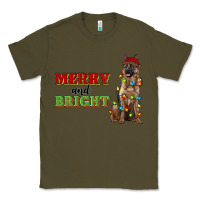 Army Green merry and bright german shepherd Classic Tee - RanaPortraitStore
