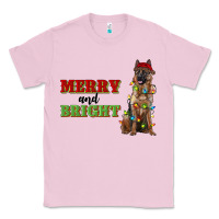 Bubblegum Pink merry and bright german shepherd Classic Tee - RanaPortraitStore