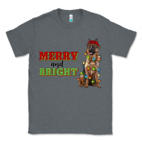 Charcoal Heather merry and bright german shepherd Classic Tee - RanaPortraitStore
